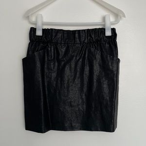 Zara Faux leather black mini skirt size small